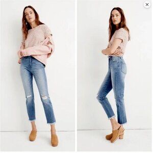 Madewell The Perfect Vintage Jean Distressed Frayed Hem Size 31 #2102